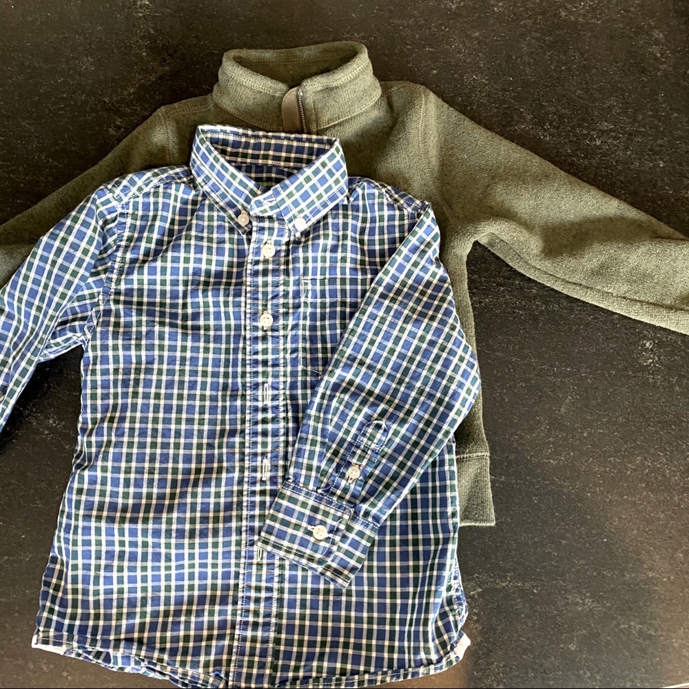 Crewcuts button down and sweater size 3T